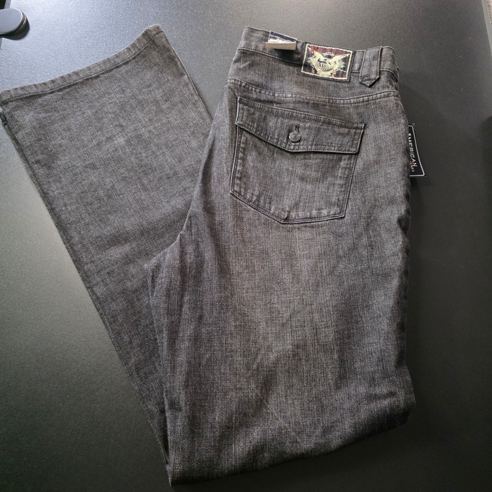 American Living Revere Bootcut Jeans Dark Gray/ Black Wash Size 16 NWT